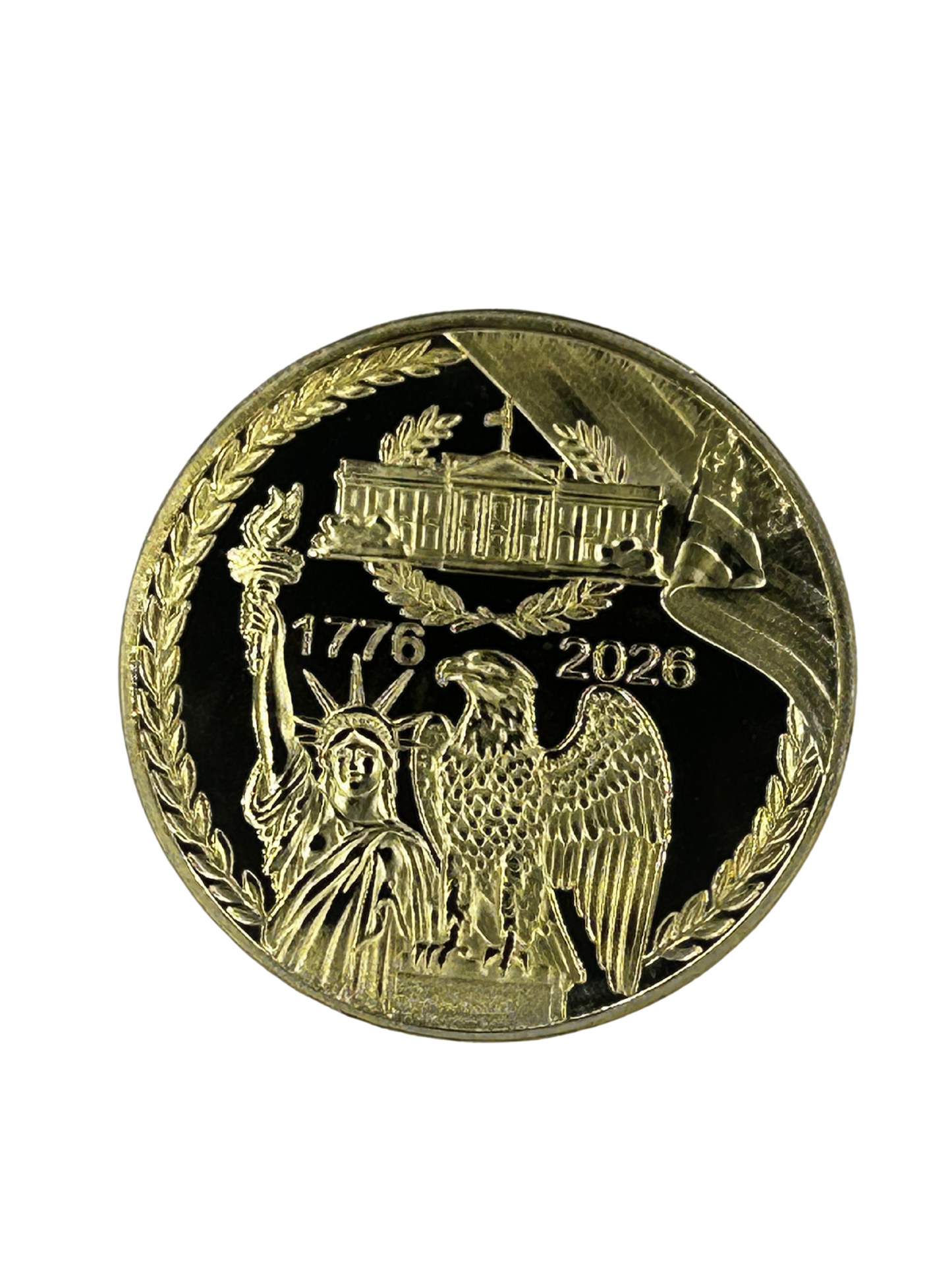 USA 250th Anniversary Gold Commerative Coin Rising Eagle