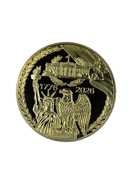 USA 250th Anniversary  Gold Commerative Coin Rising Eagle